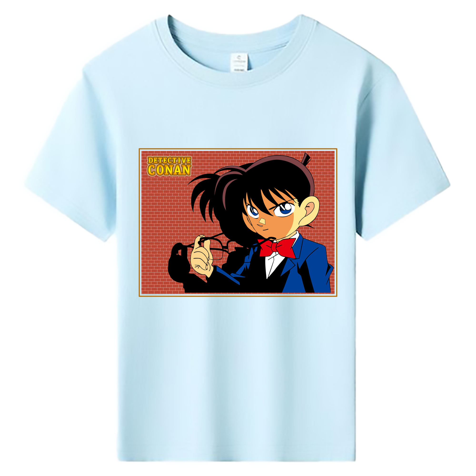 （画像用） 名探偵コナン 江戸川 コナン Detective Conan Conan Edogawa 綿100％キッズTシャツ（フロントプリント）